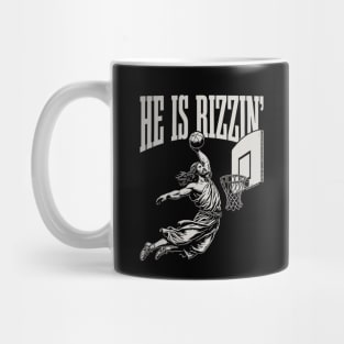 He is Risen Rizzin' Funny Easter Jesus Playing Basketball, Christian Faith Religious, Christian Easter, Funny Easter Mug